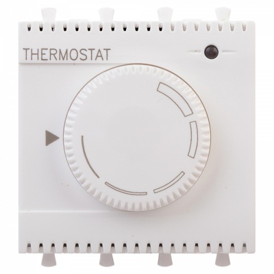 DKC Термостат модульный для теплых полов, "Avanti", "Белое облако", 2 модуля