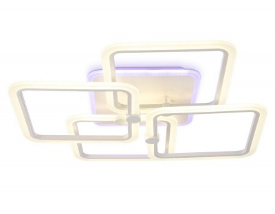 Ambrella Потолочный светодиодный светильник с пультом FA537/4 WH белый 148W 670*670*120 (ПДУ РАДИО 2.4)