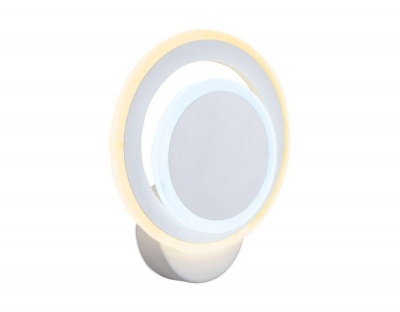 Ambrella Настенный светодиодный светильник с выключателем FA560 WH/S белый/песок LED 3000K/6400K 24W 200*200*60