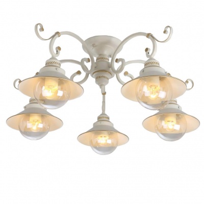 Arte Lamp Grazioso Белая/Прозрачная Люстра 5x60W 5xE27