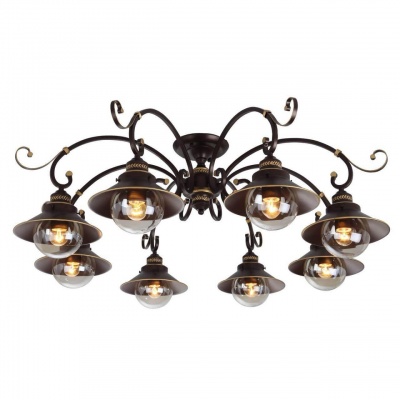 Arte Lamp Grazioso Коричневая/Прозрачная Люстра 8x60W 8xE27