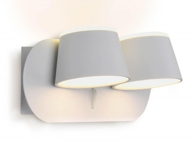 Ambrella Настенный светодиодный светильник с выключателем FW171/2 WH/S белый/песок LED 3000K 20W 230*100*140