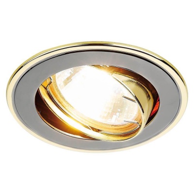 Ambrella Встраиваемый точечный светильник 104A GU/G черный/золото MR16