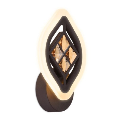 Ambrella Настенный светодиодный светильник с хрусталем FA278 CF/TI кофе/янтарь 12W 240*170*60