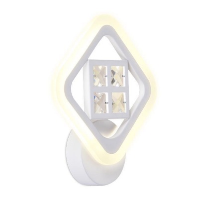 Ambrella Настенный светодиодный светильник с хрусталем FA284 WH белый 15W 260*230*60