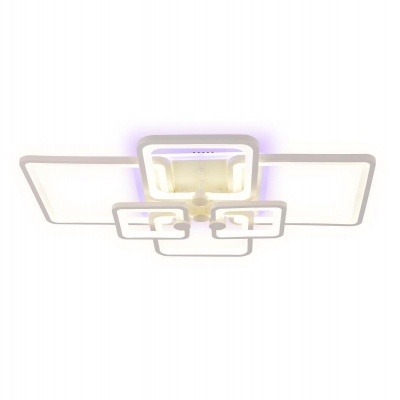 Ambrella Потолочный светодиодный светильник с пультом FA5306/4+2 WH белый 176W 800*550*140 (ПДУ РАДИО 2.4G)