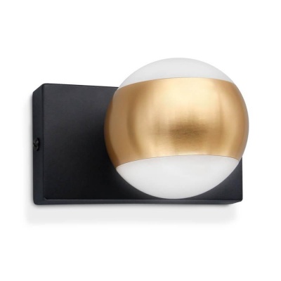 Ambrella Настенный поворотный светильник с акрилом FW571 SBK/GD черный песок/золото G9 max 40W 100*70*85