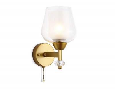 Ambrella Настенный светильник с выключателем TR3159 GD/CL золото/прозрачный E27 max 40W 253*145*193
