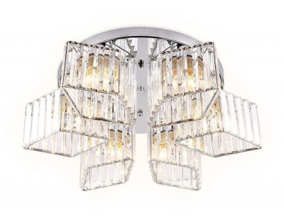 Ambrella Потолочный светильник TR5209/6 CH/CL хром/прозрачный E27/6 max 40W D550*180