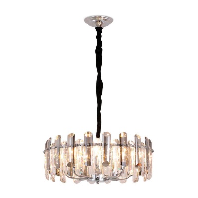 Ambrella Подвесная хрустальная люстра TR5303/8 CH/SM хром/дымчатый E14/8 max 40W D500*615