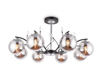 Ambrella Подвесная люстра TR9077/8 BK/SM черный/дымчатый E14 max 40W D850*420